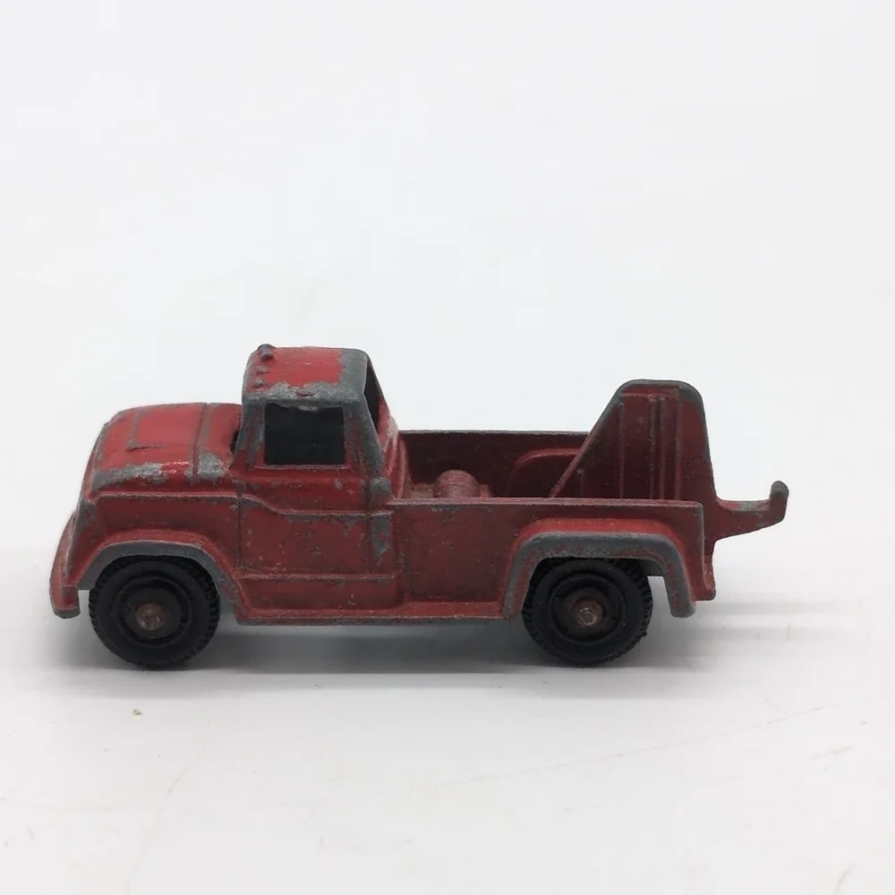 Vintage Toy Car Set - Corgi Heinkel Bubble, Midget Fire Truck, Tow Truck, Drag
